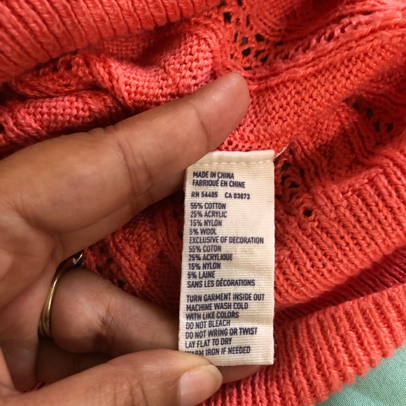 American Eagle Coral Knitted Style Sweater - Picture 6 of 7